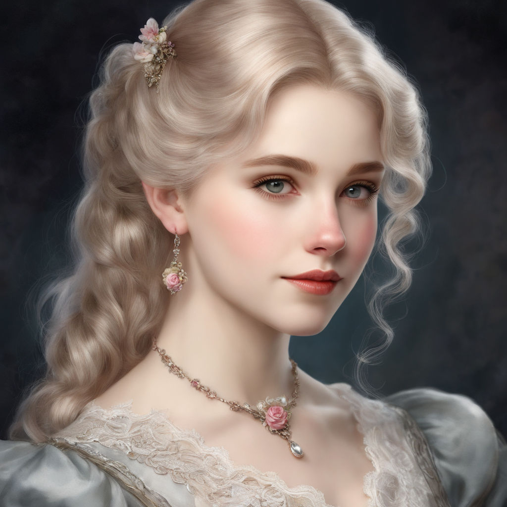 highlighting the unique beauty of the blonde woman as a symbol of the era  and her connection to the historical events of Mexican independence. Use  warm tones and details that accentuate the