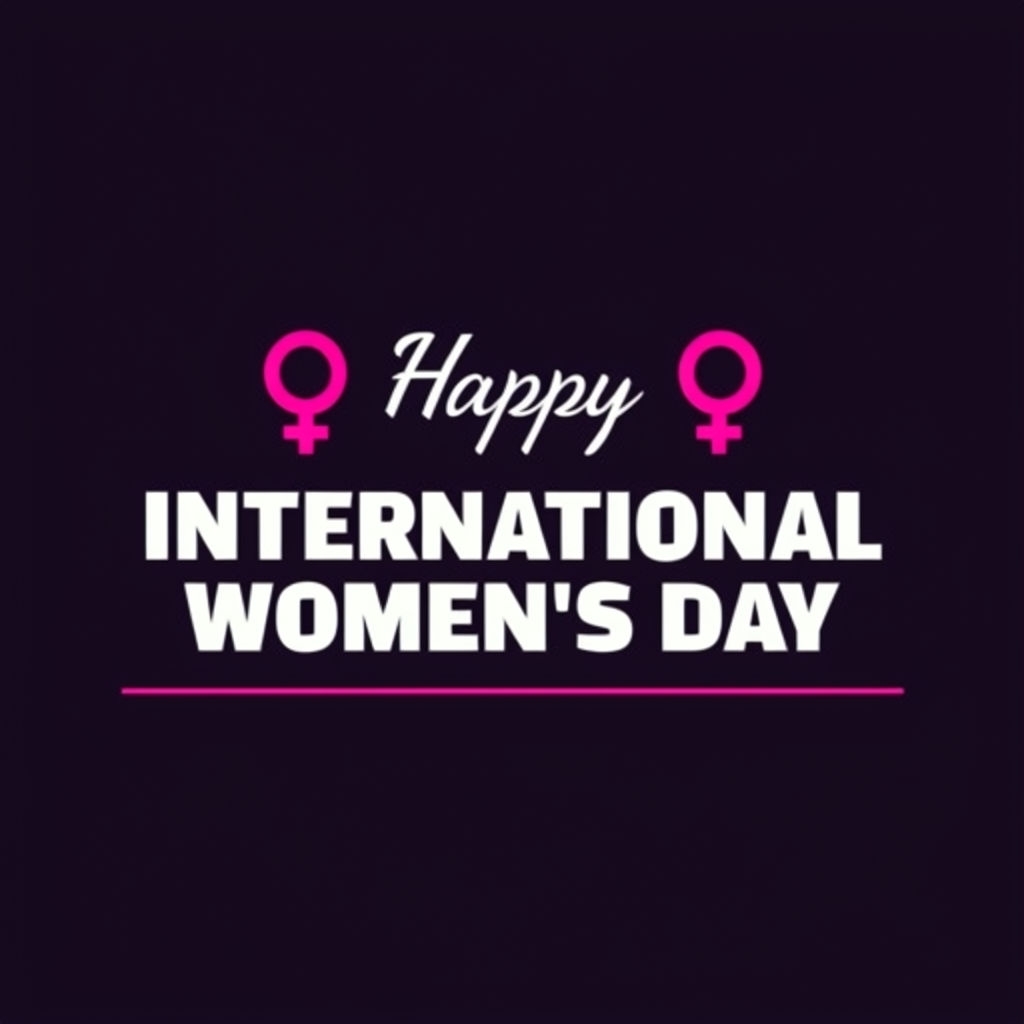 Happy International Women's Day Minimalist Design T-shirt