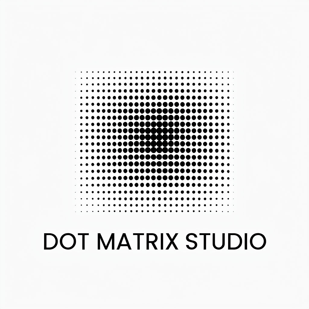 Modern Minimalist Dot Matrix Studio Logo Design