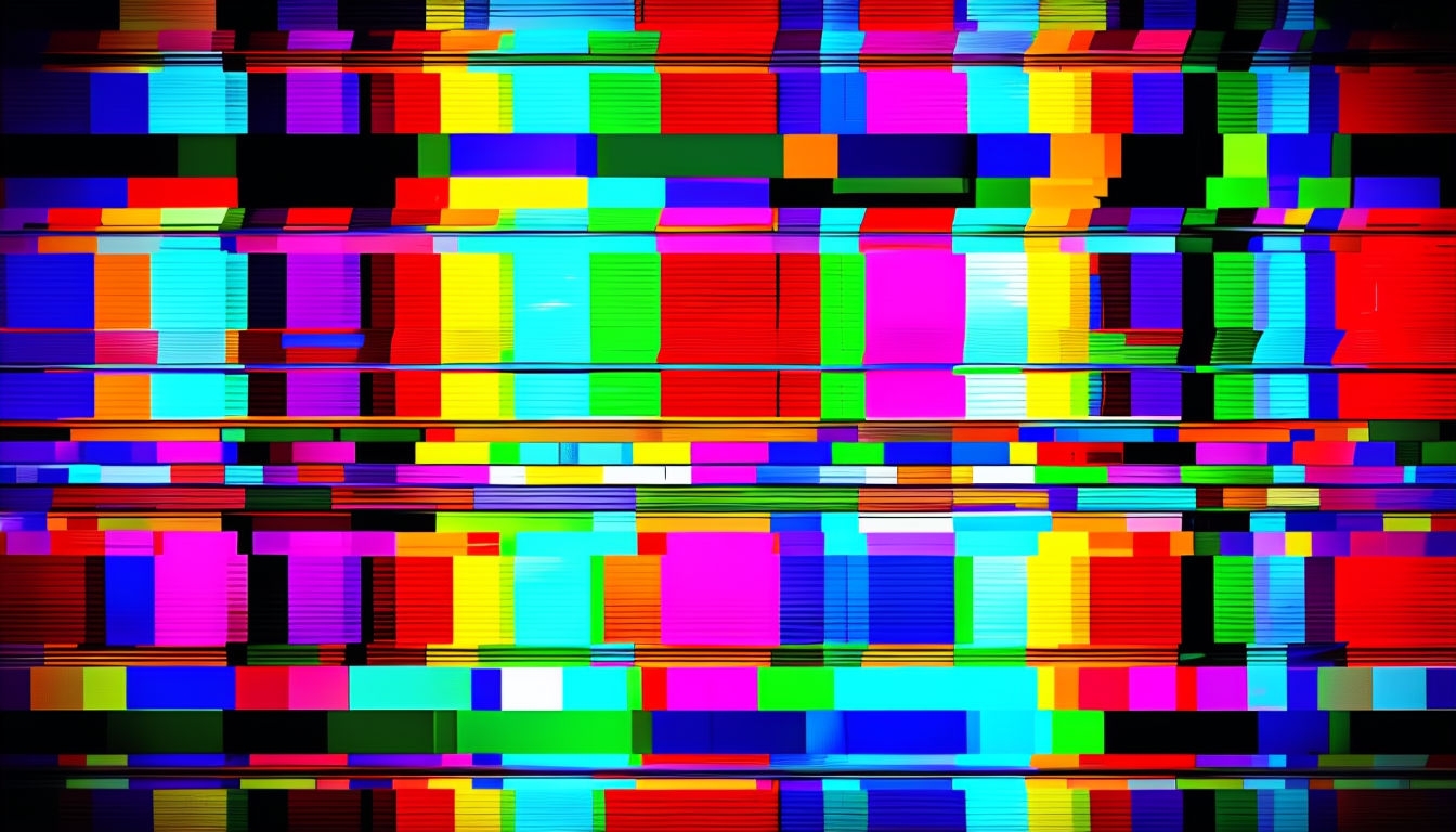 Vibrant Abstract Television Screen Pattern Digital Background