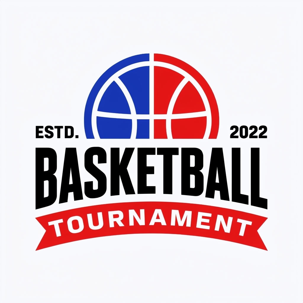 Modern Minimalist Basketball Tournament Logo Design for Hats