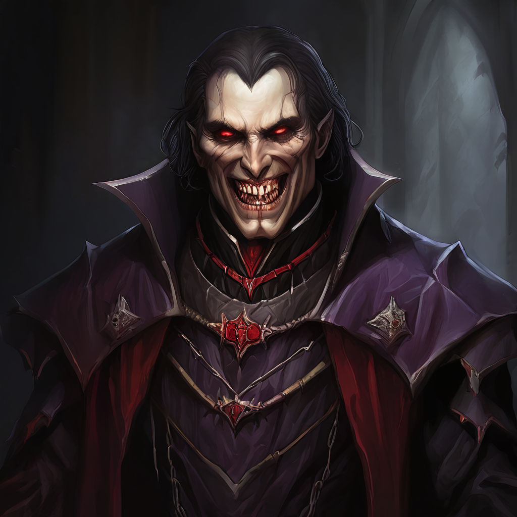 Count Strahd from DnD showing teeth by Timo Noe - Playground