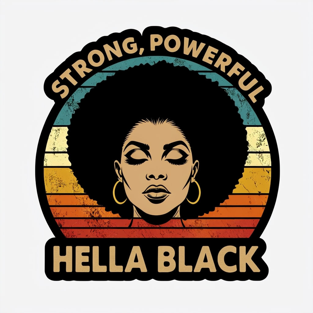 Vintage Strong Powerful Black Woman Illustration Mug - Playground