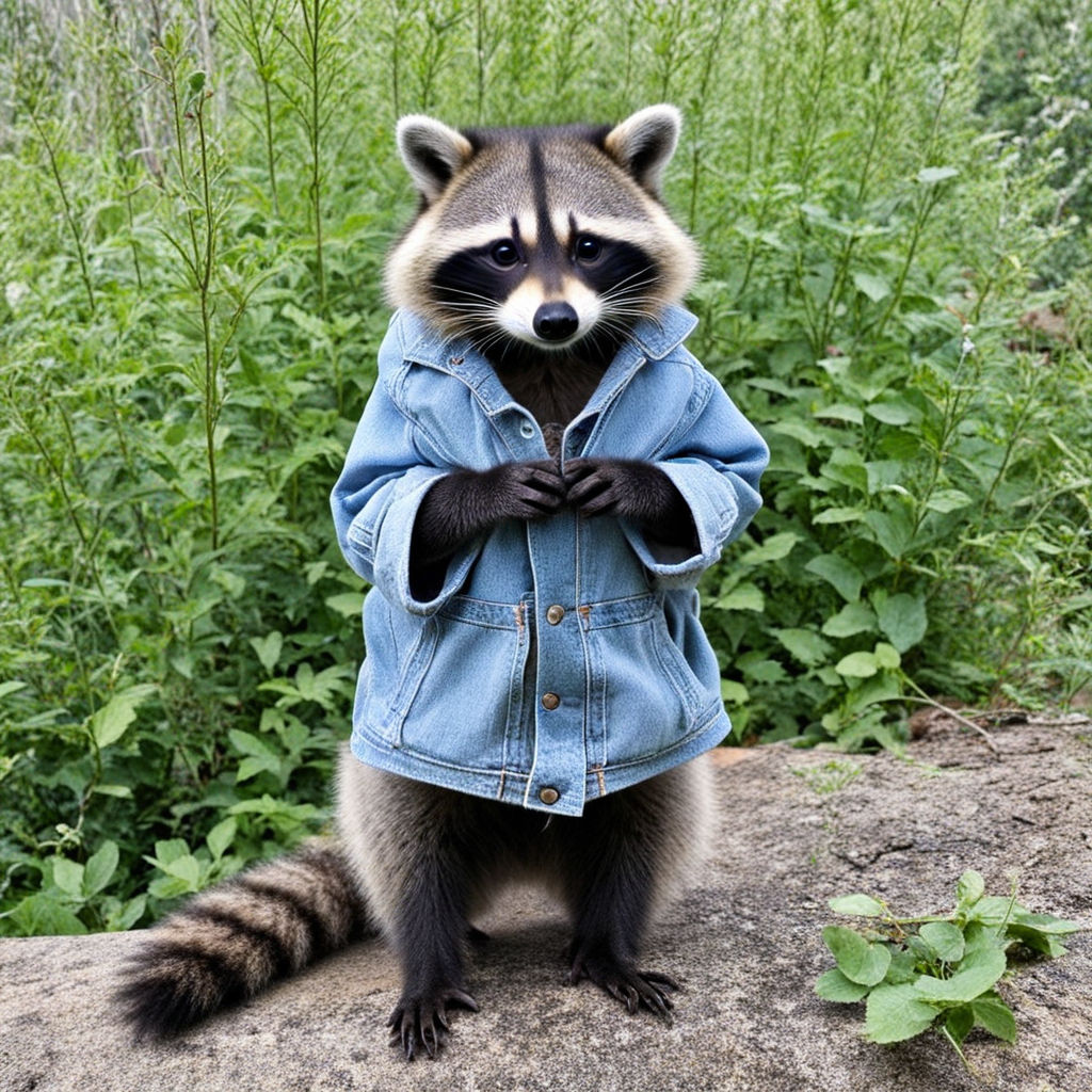 Raccoons wearing clothes and acting like humans by Austin Lange ...