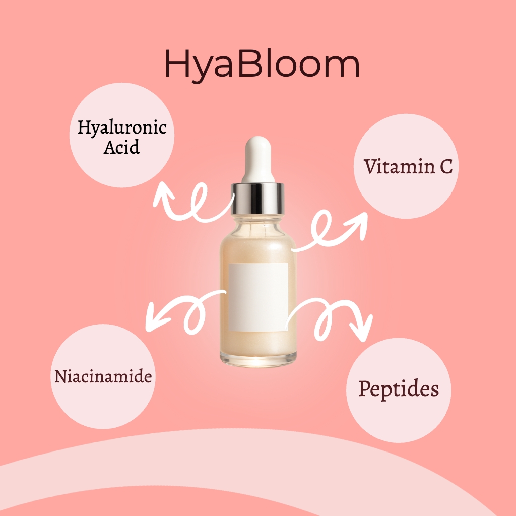 HyaBloom Hyaluronic Acid Product Advertisement Graphic Instagram Posts