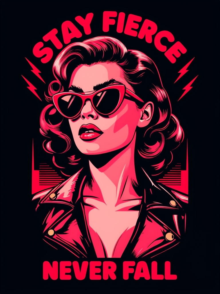 Bold Retro Fierce Woman Pop Art T-Shirt
