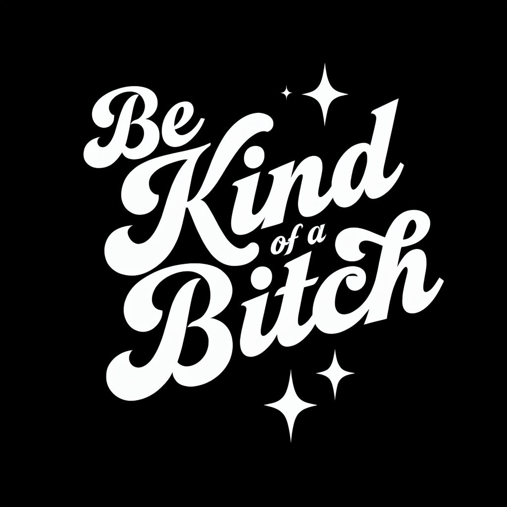 Be Kind of a Bitch Motivational Script T-Shirt