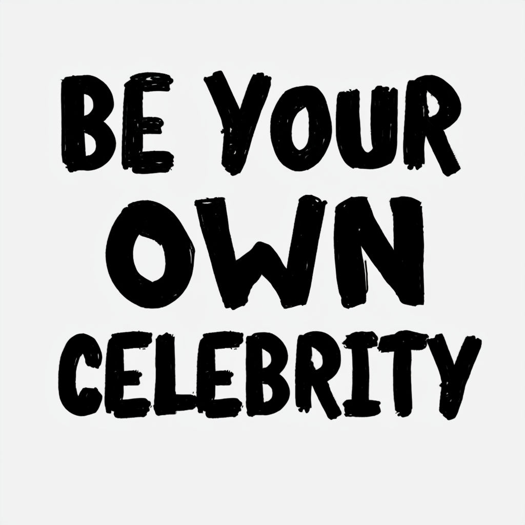 Be Your Own Celebrity Inspirational Quote T-Shirt