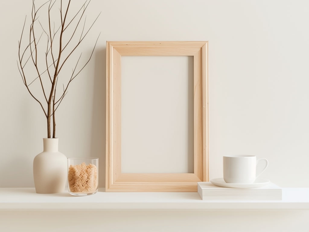 Elegant Minimalist Still Life Composition for Home Decor Mockup