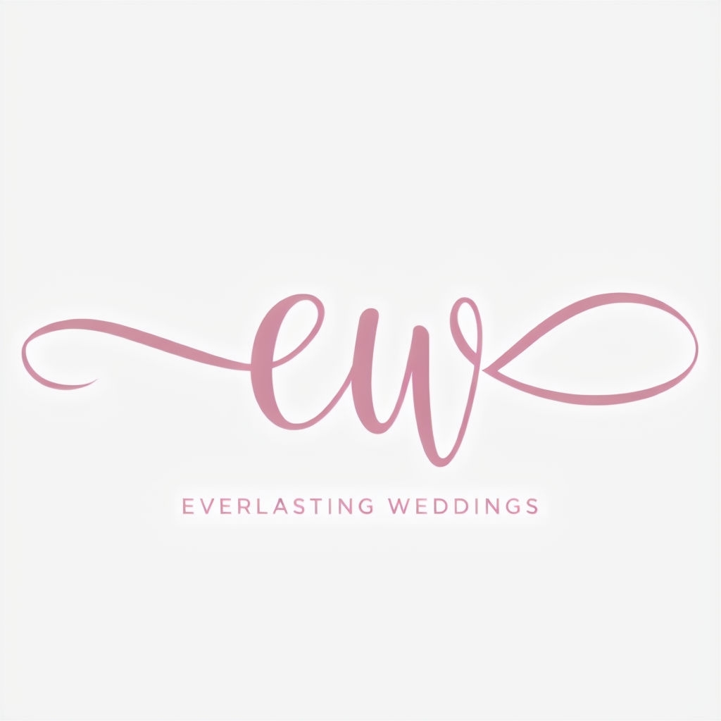 Elegant Dusty Rose 'ew' Monogram for Everlasting Weddings Logo