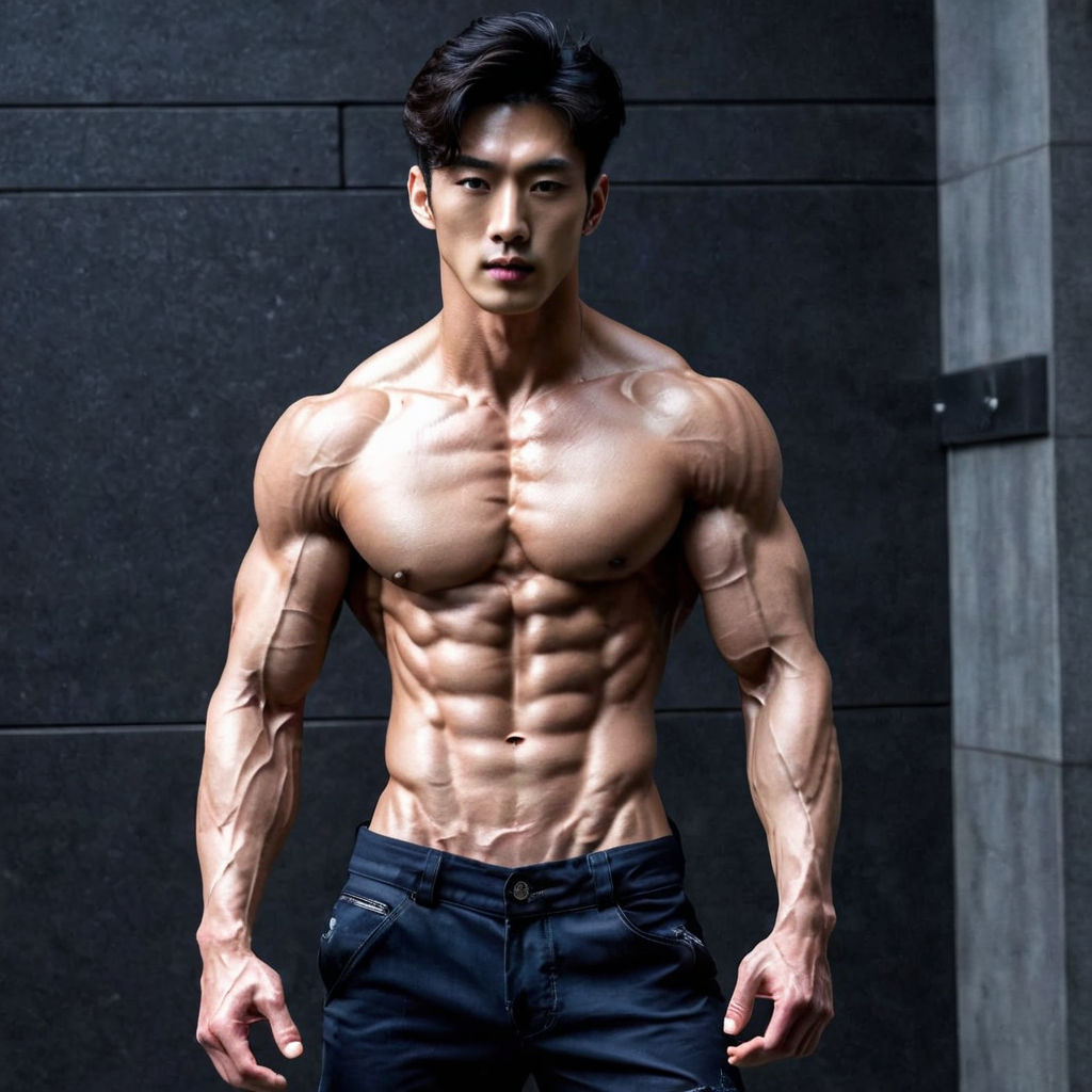 a muscular Korean man