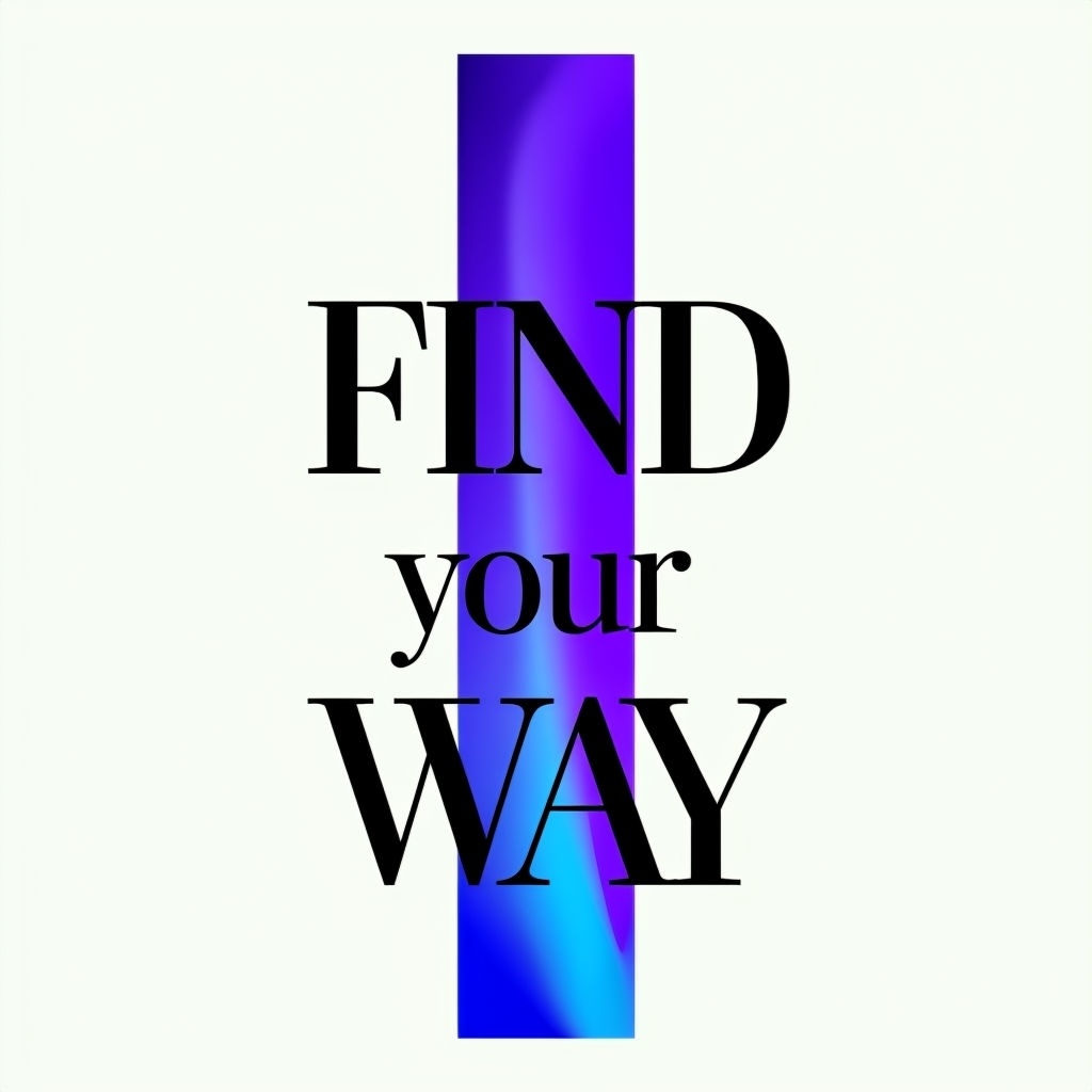 Find Your Way Gradient Typography T-Shirt