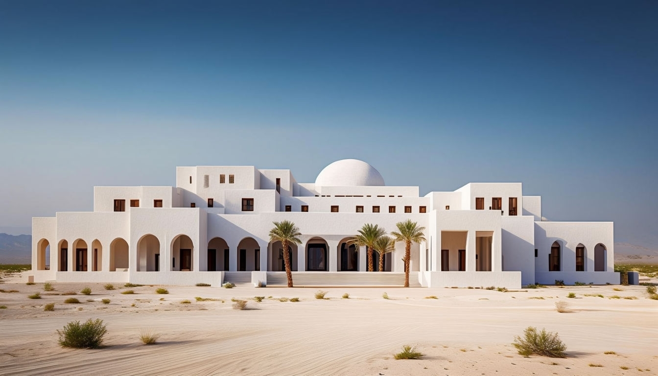 Modern Desert Architecture Minimalist Photograph Background