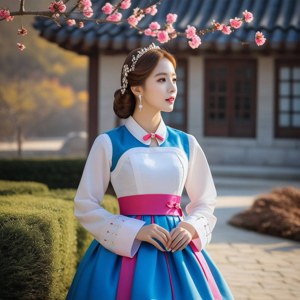 A beautiful woman in korean style by aube_bijou - Playground