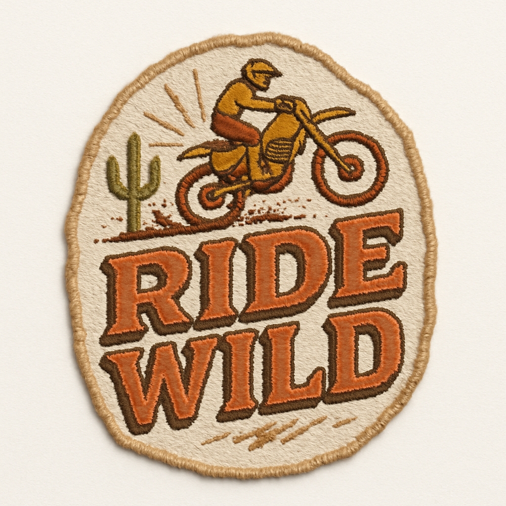 Vibrant Adventure Ride Wild Motocross Patch for Hats