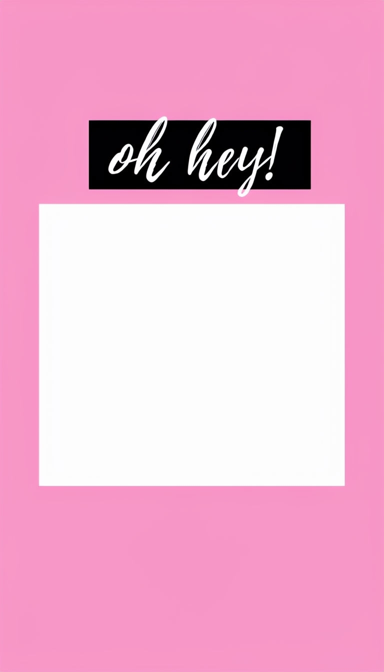 Cheerful Minimalist 'Oh Hey!' Graphic Design Social Media Post