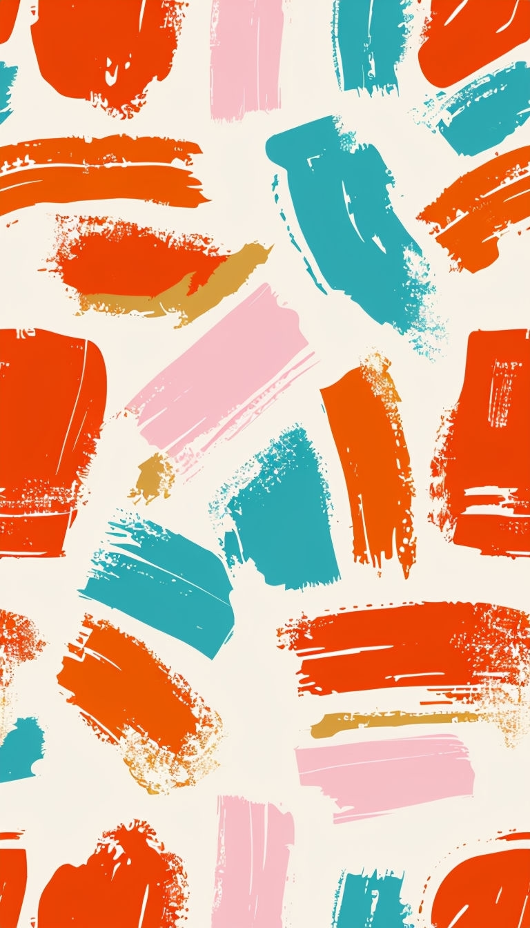 Vibrant Abstract Brushstroke Pattern Phone Case Cover