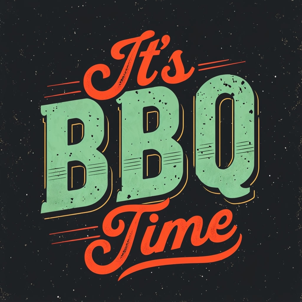 It's BBQ Time Vintage Retro Typography T-Shirt