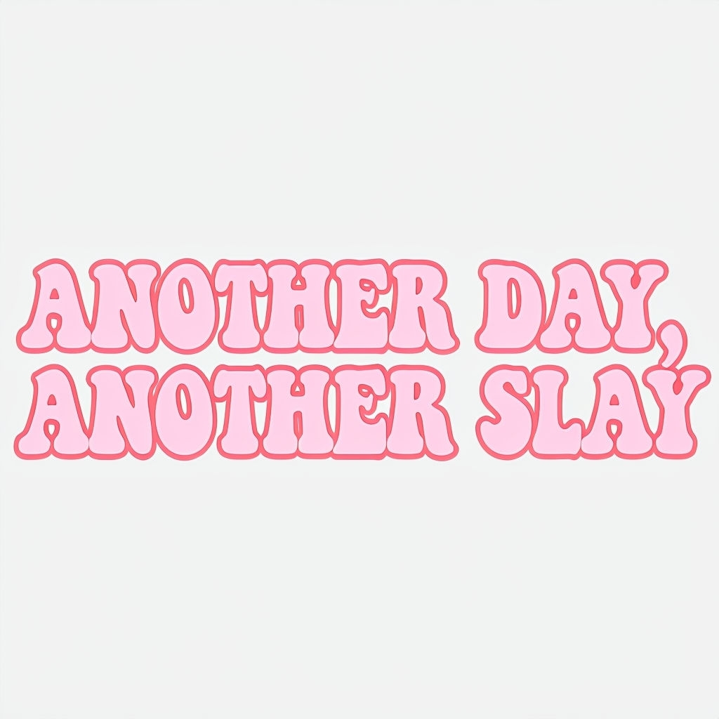 Motivational Vintage Text 'Another Day, Another Slay' Hat