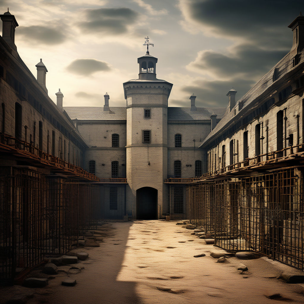 Eerie 1600s prison exterior art by marcella pimentel - Playground