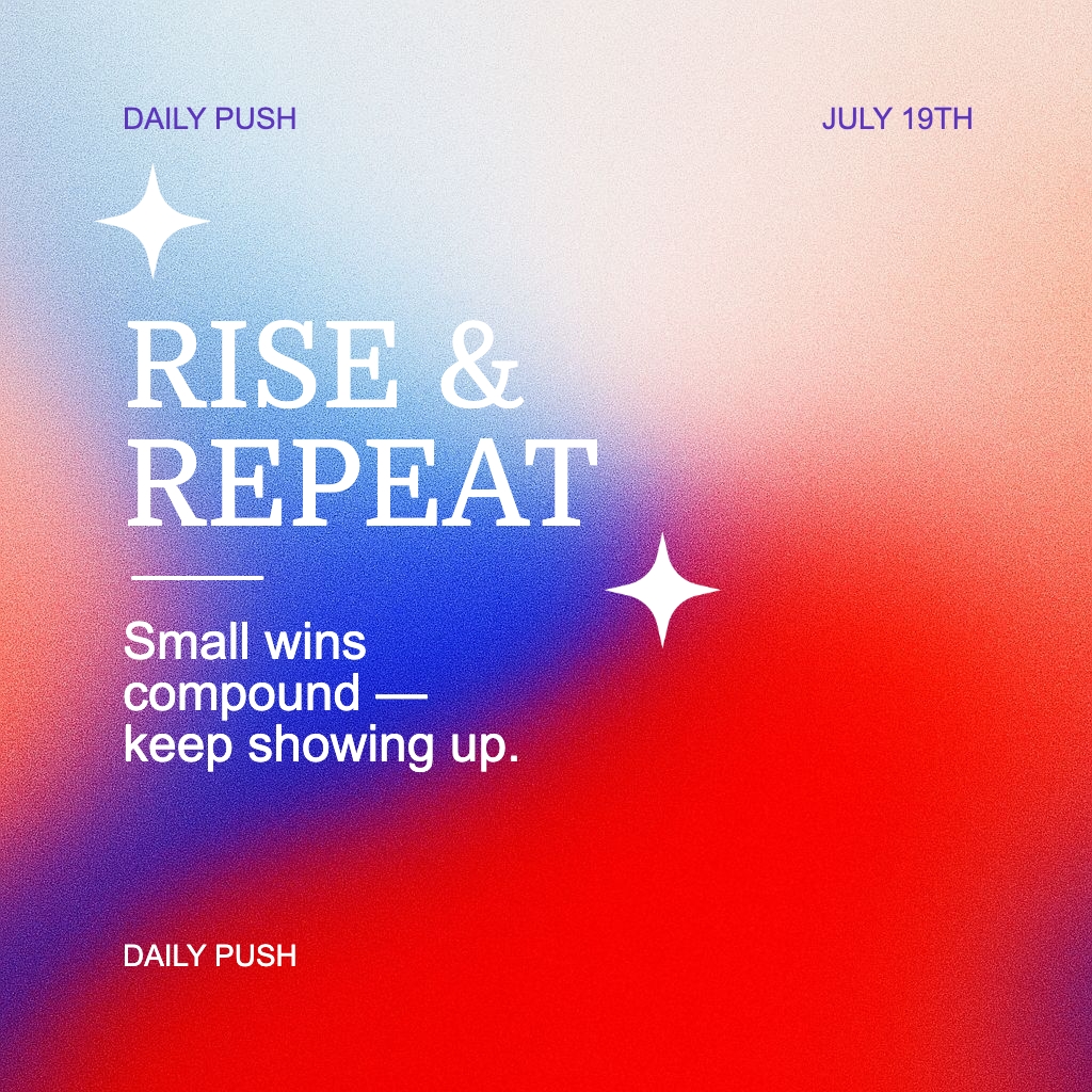 Modern Motivational Rise & Repeat Poster with Gradient Background Instagram Posts