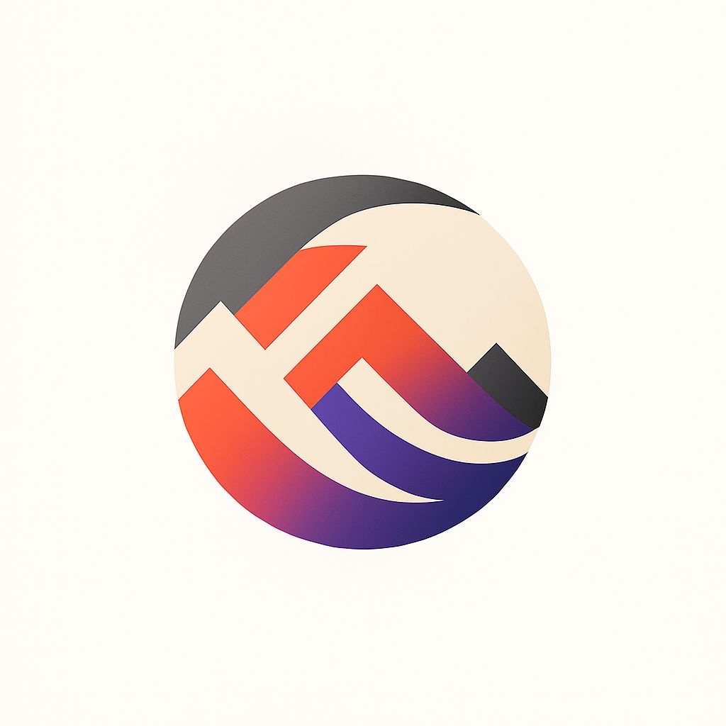 Vibrant Minimalist Abstract Geometric Circle Logo