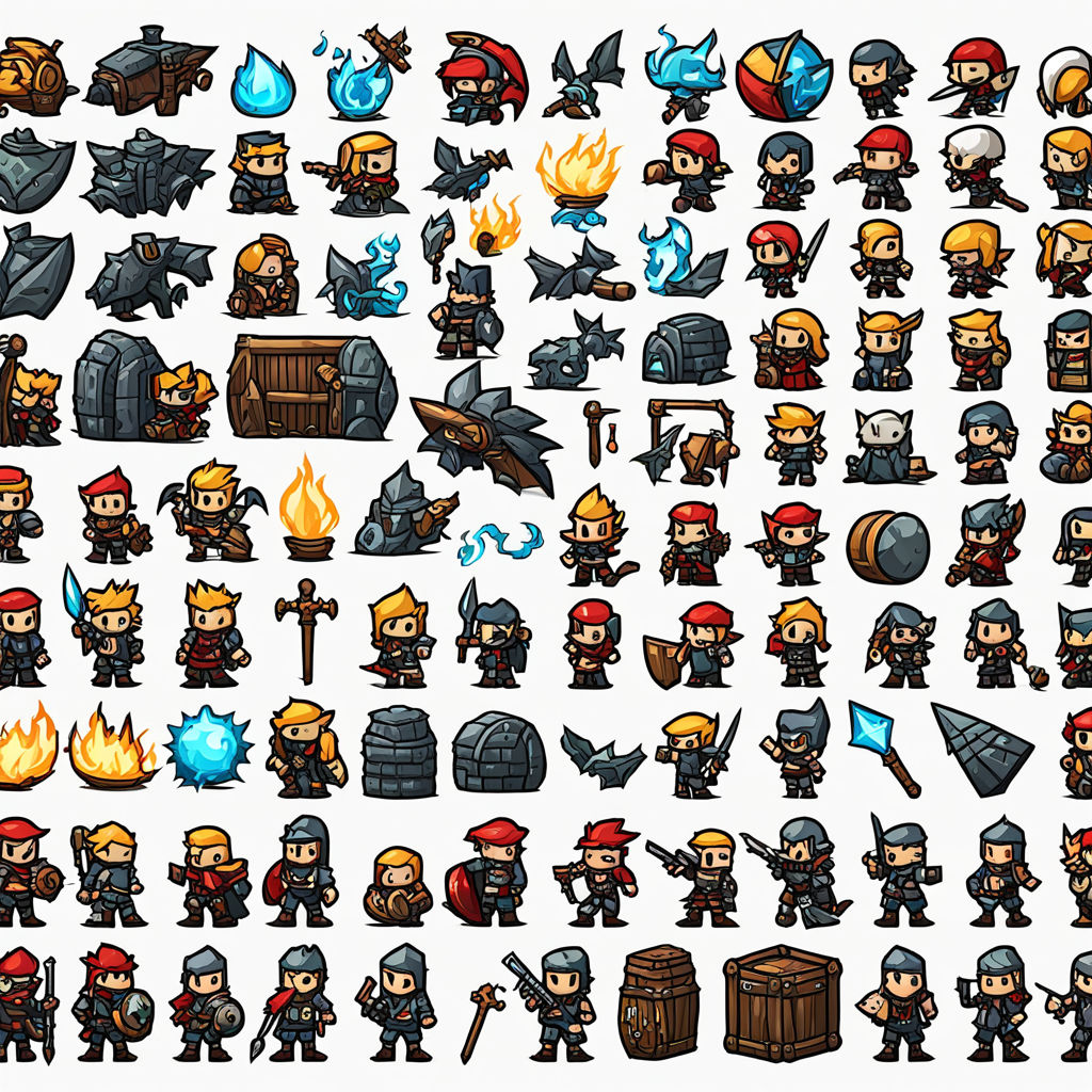 2D sprite sheet rpg skill icons by Now Gaming - Playground