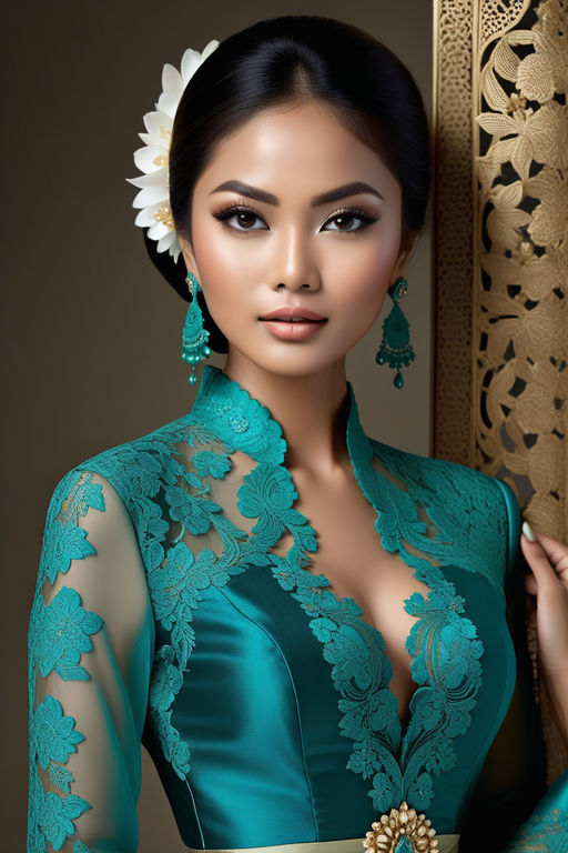Ultra-photorealistic photo of a beautiful Malay girl wearing... by