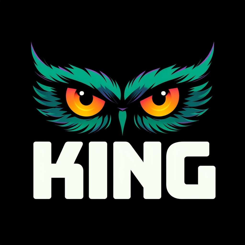 Bold Minimalist Owl Eyes King Graphic T-Shirt