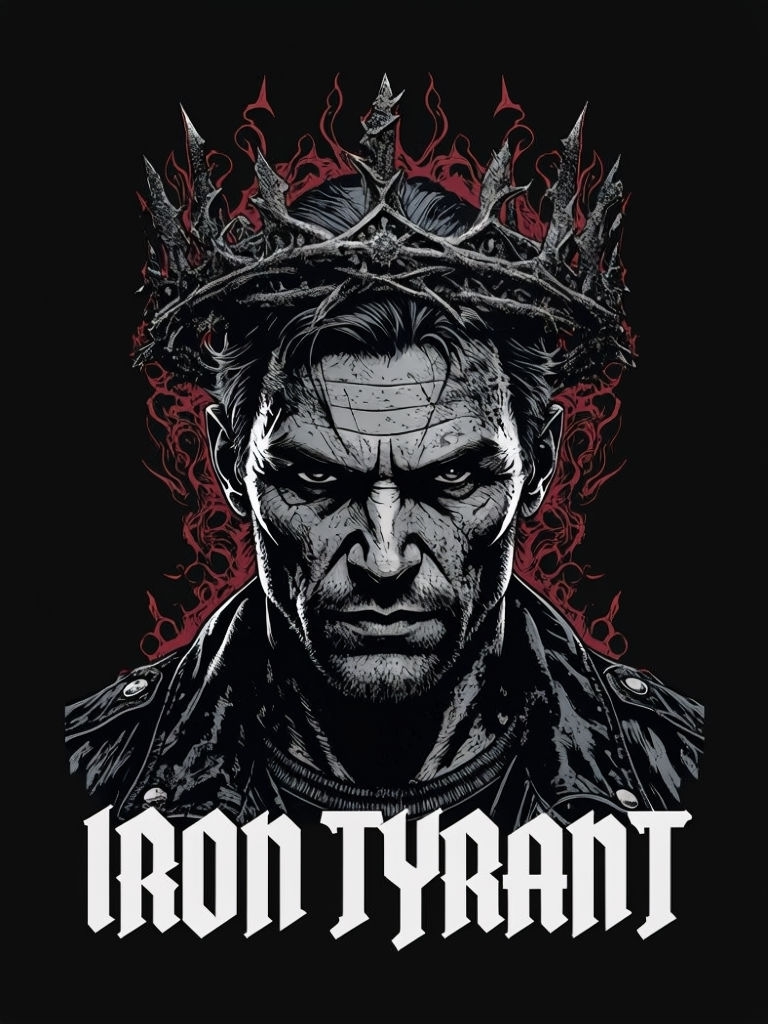 Intense Iron Tyrant Gritty Fantasy Art T-Shirt