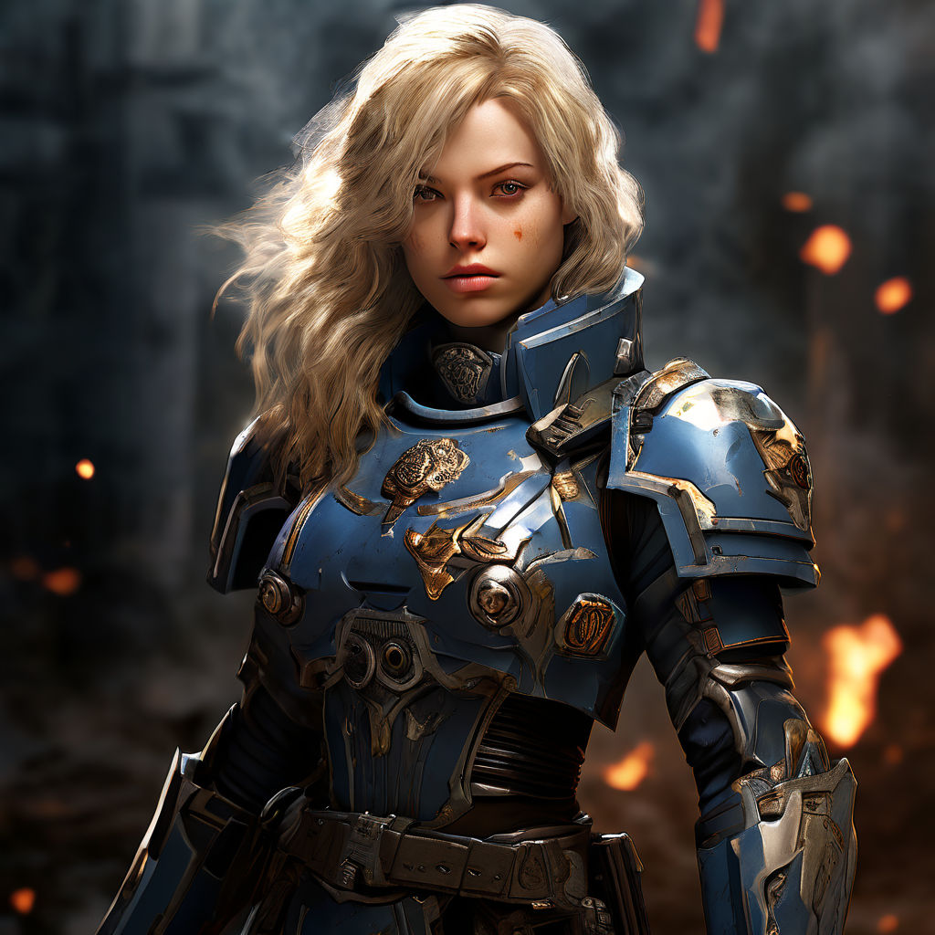 sexy female space marine