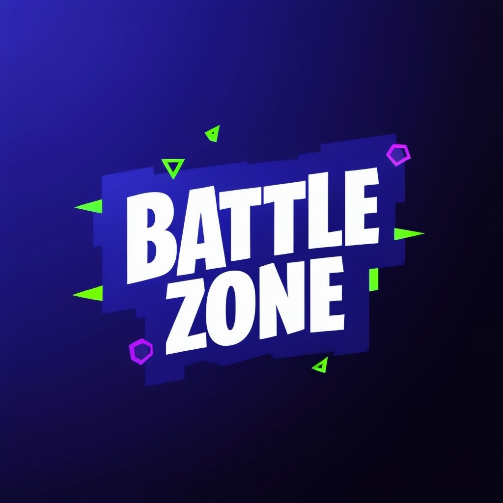 Futuristic Battle Zone Gaming Shop Logo Design