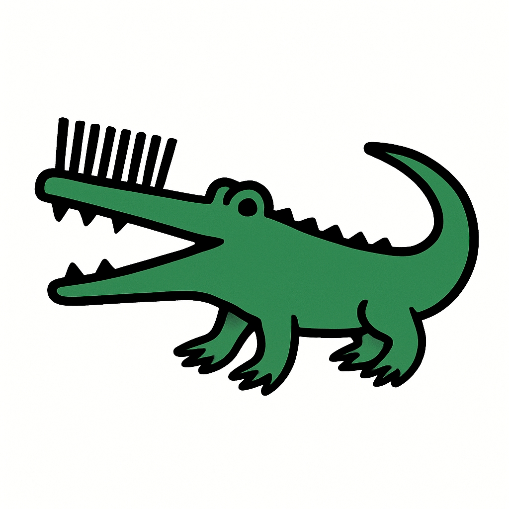 Playful Cartoon Alligator Illustration Sticker