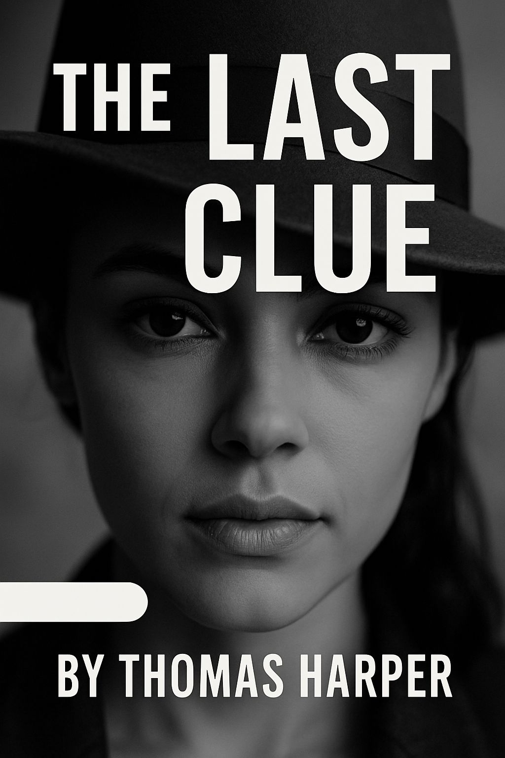 Mysterious Black and White Portrait EBook Cover Design