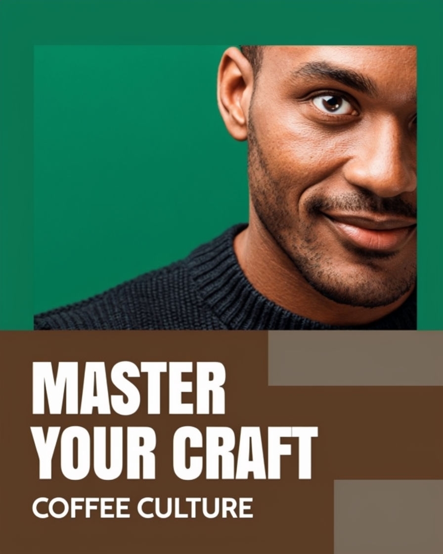 Vibrant Emerald and Coffee Brown Master Your Craft Advertisement Ads