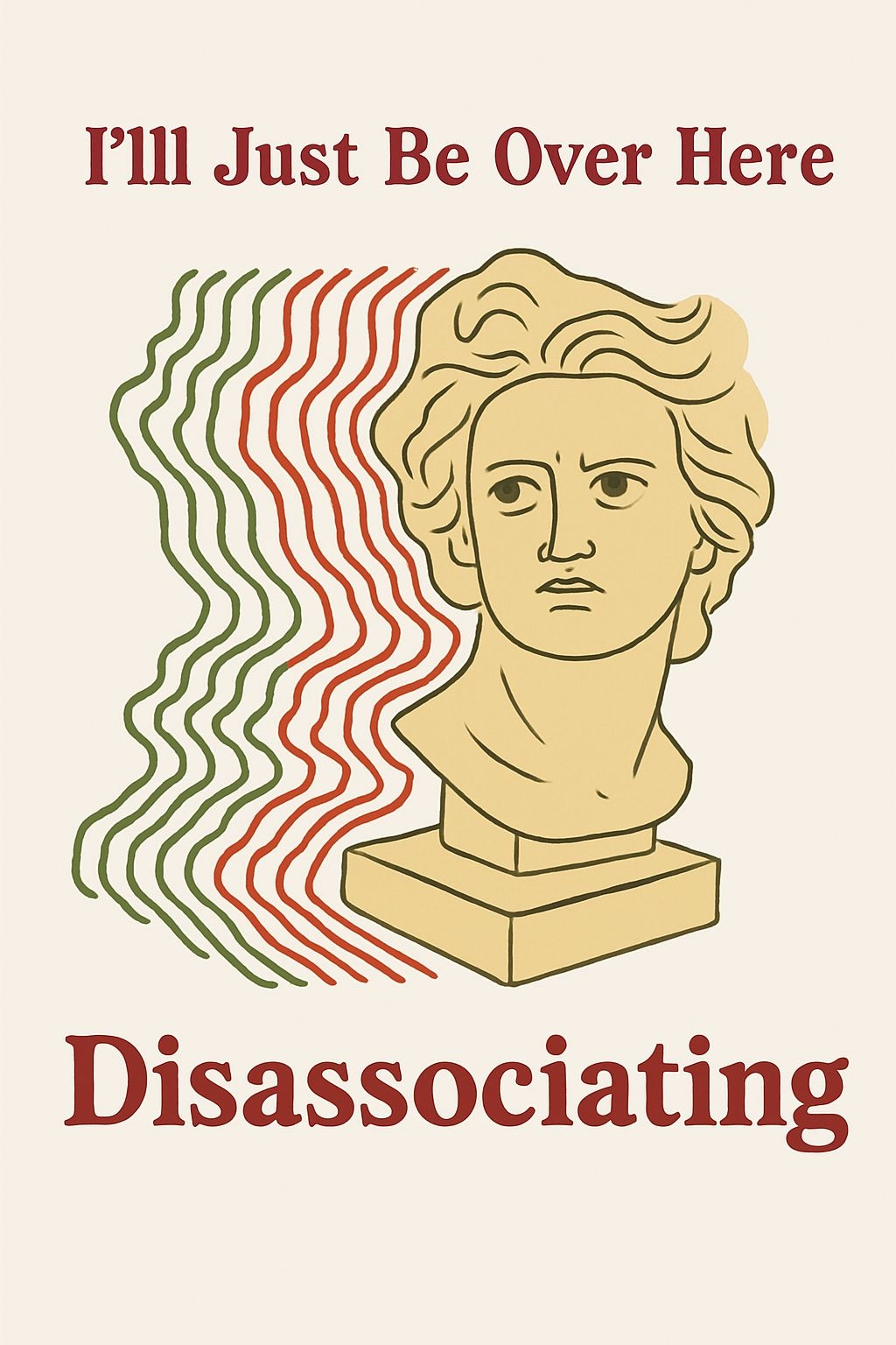 Modern Minimalist David Bust Illustration with Text Poster
