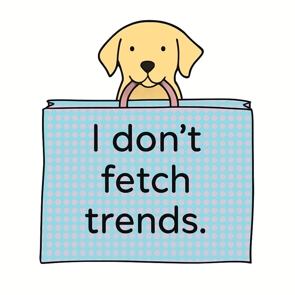 Playful Cartoon Labrador Retriever with Shopping Bag Sticker