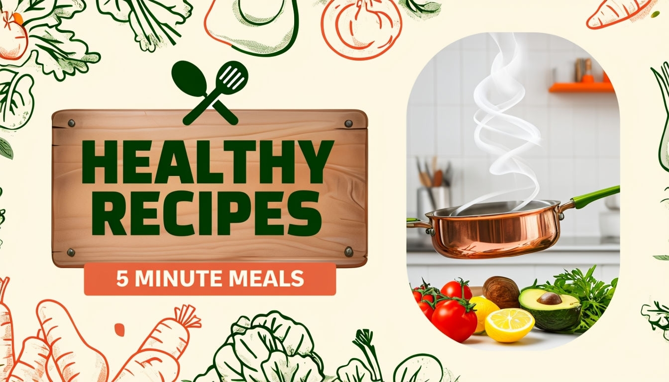 Healthy Recipes Banner for Quick Meals Social Media Post