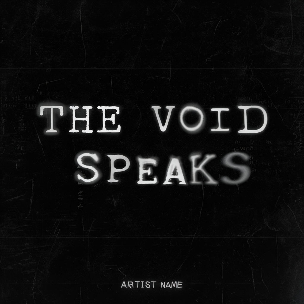 Eerie Glitchy Typography Art Cover Design for Spotify Album Cover