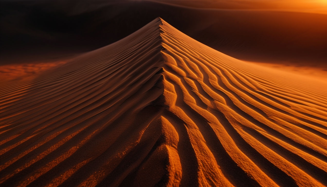 Mesmerizing Sand Dunes at Sunset Landscape Virtual Backgrounds