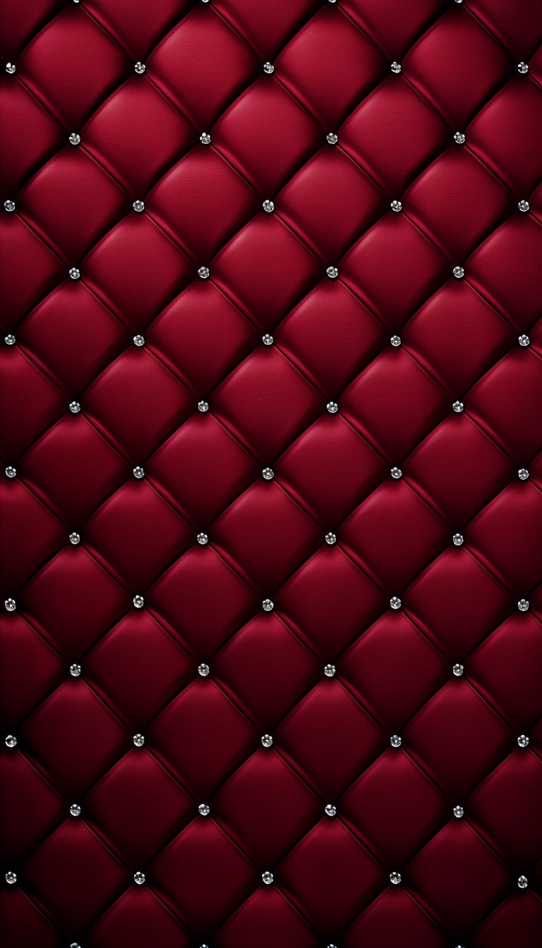 Luxurious Burgundy Diamond Quilted Texture Phone Case Cover