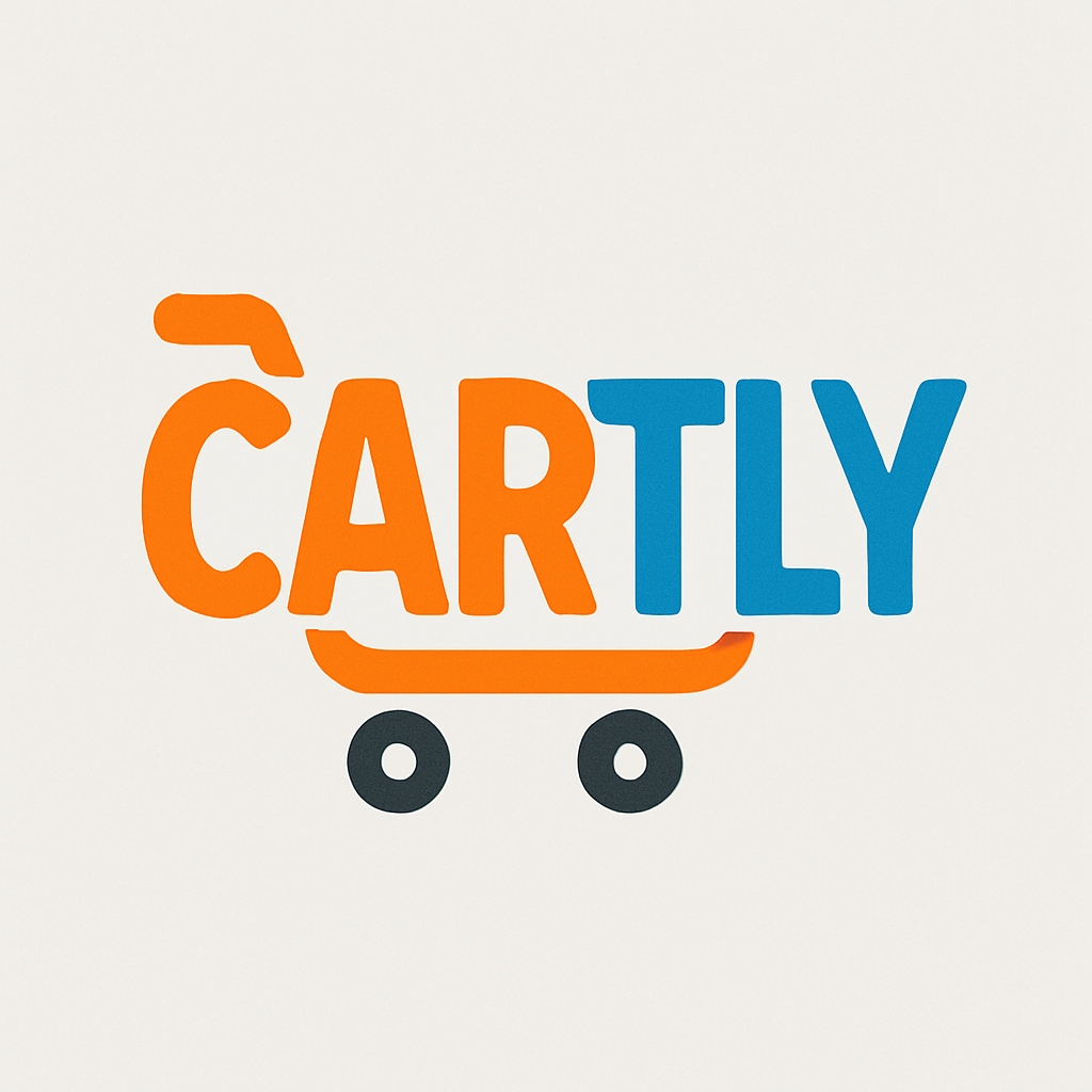 Minimalist Cartly Shopping Cart Logo Design for E-commerce Brand