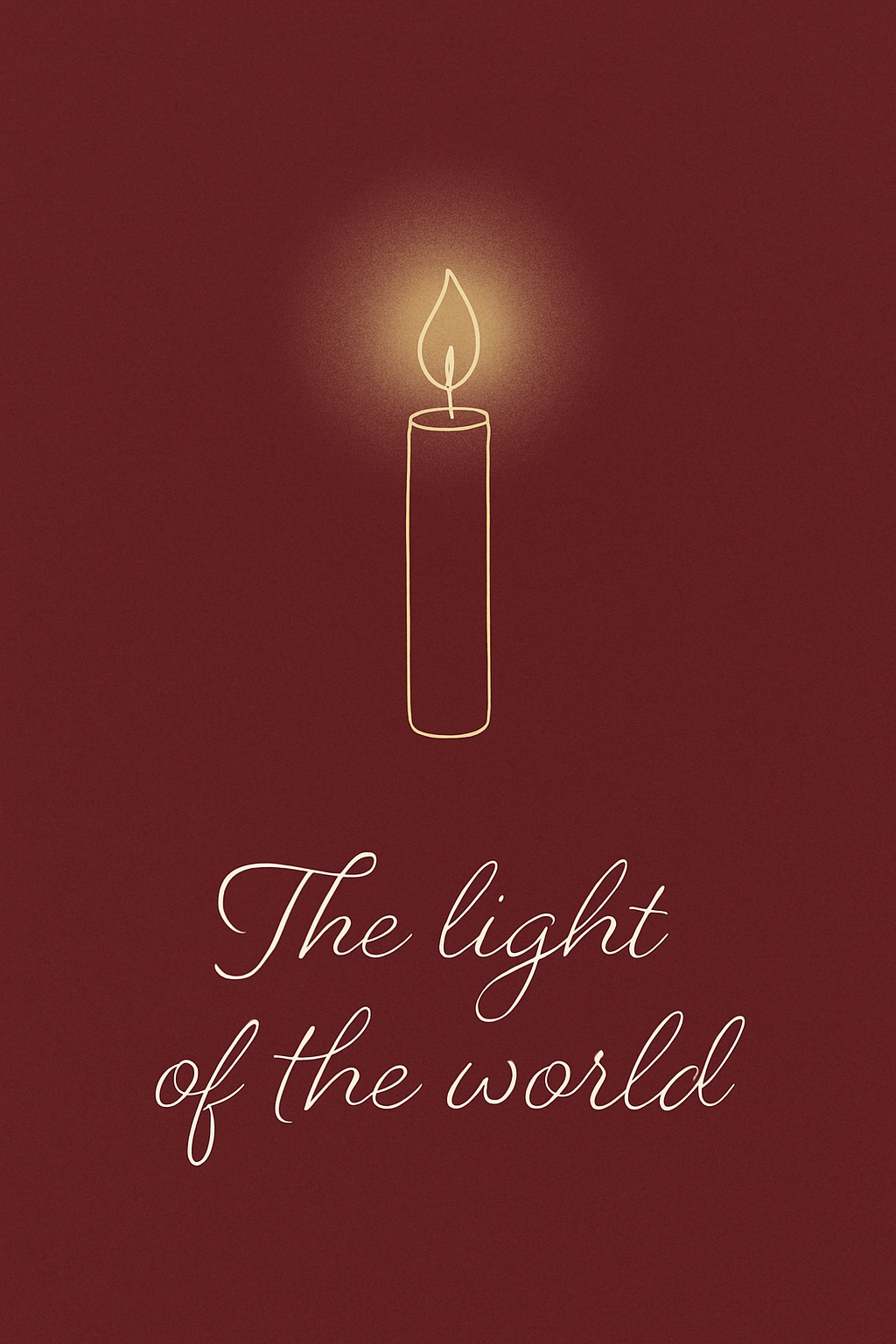 Elegant Minimalist Candle Illustration with Inspiring Quote Card