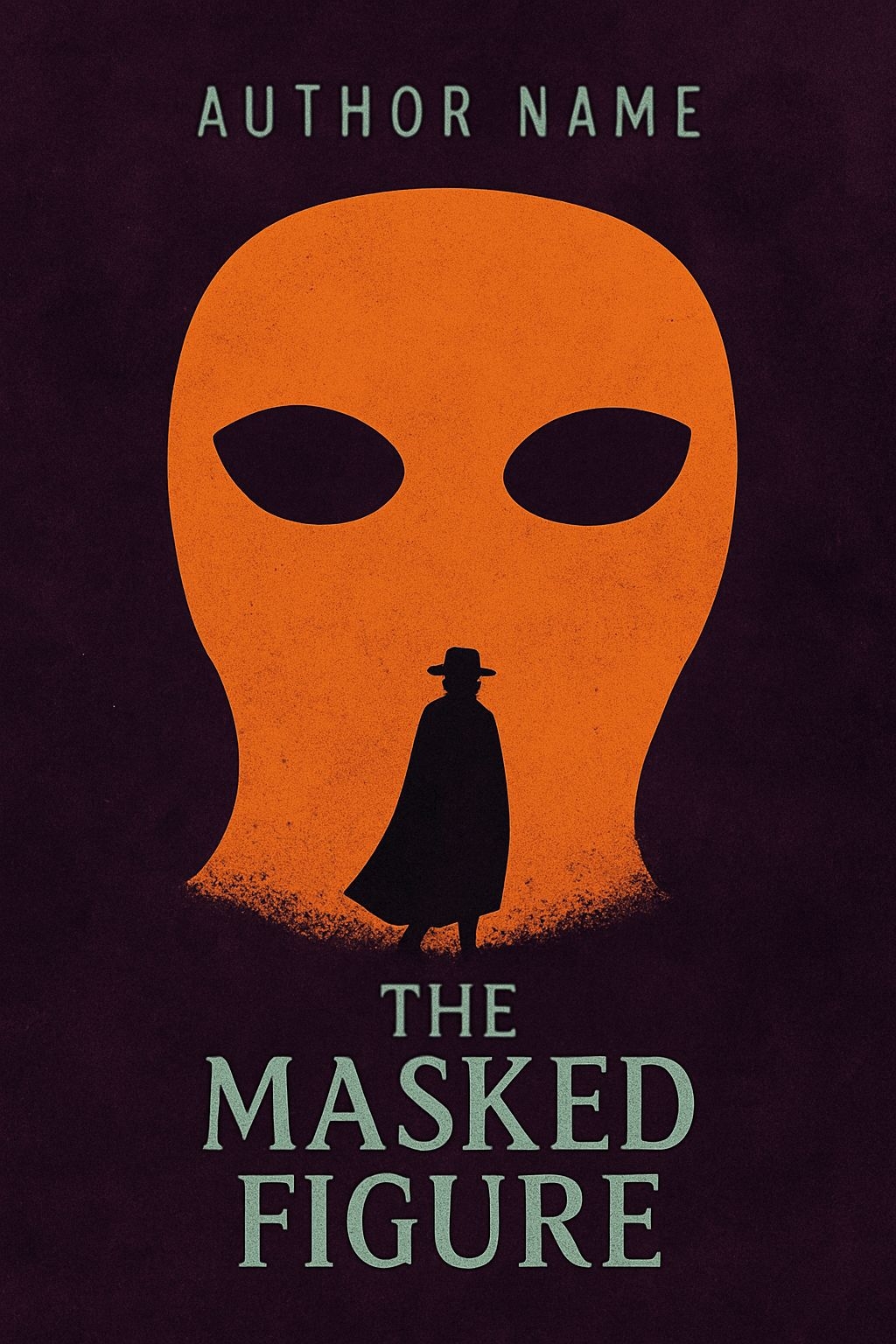Mystical Orange Mask and Silhouette EBook Cover Design