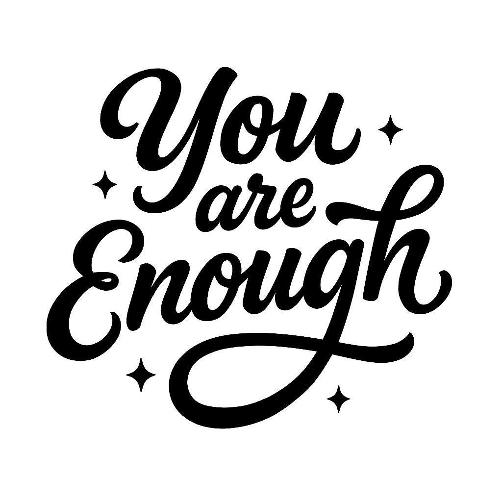 You Are Enough Motivational Typography Design Mug