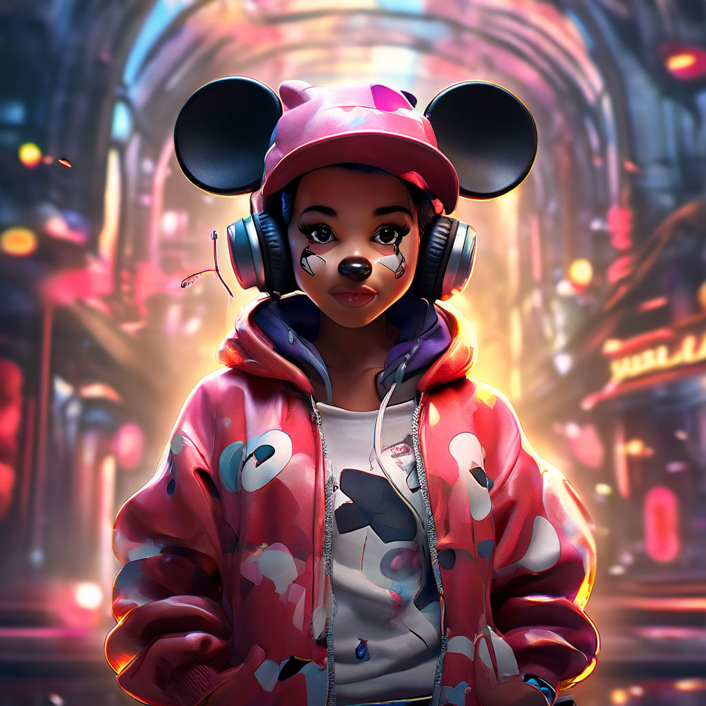 Minnie Mouse reimagined as a hip-hop artist by Ida Mirci - Playground