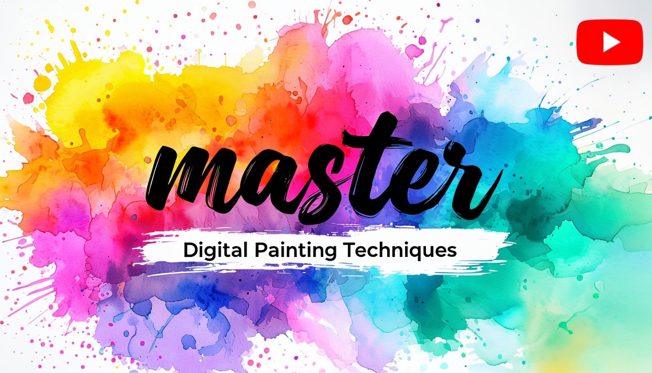 Vibrant Watercolor Master Digital Painting Techniques Social Media Post