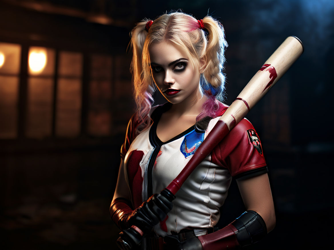 Harley Quinn with baseball bat