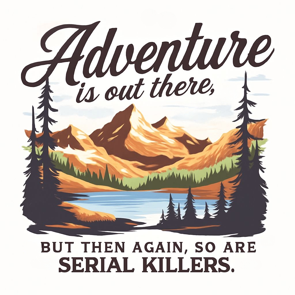 Adventurous Landscape with Inspiring Quote T-Shirt