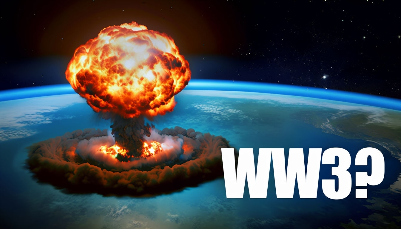Dramatic Space Explosion with Earth Curvature and Bold Text Social Media Post